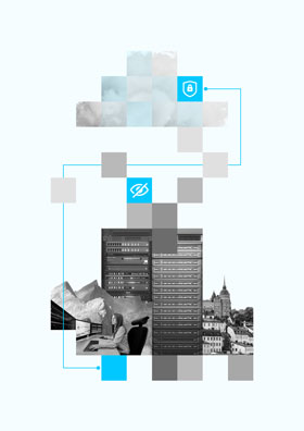 Abstrakt bilde av nettsikkerhet og digital infrastruktur i Norden