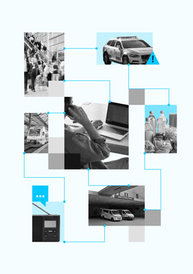 Sikkerhetsrelaterte situasjoner koblet gjennom teknologi