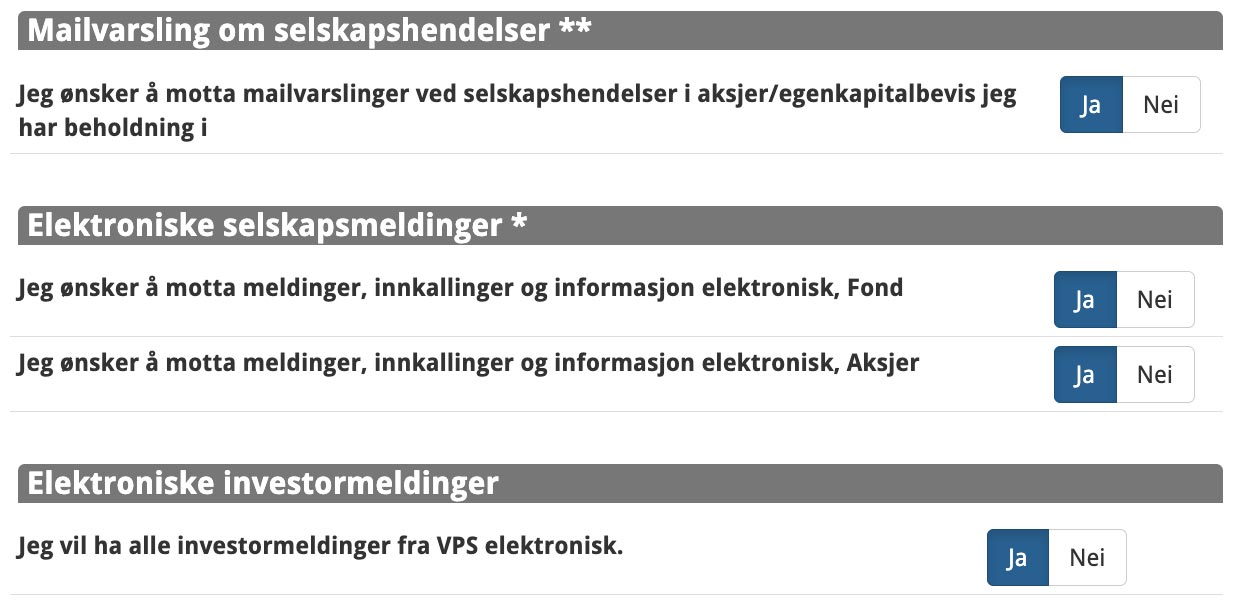 Elektronisk mottak av innkalling til generalforsamling